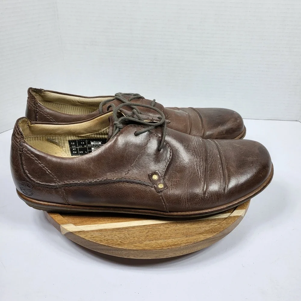 Dr‎ Martens 12055 Oxford Mens 13 Brown Good Leather Lace Up Derby AW004 KV071